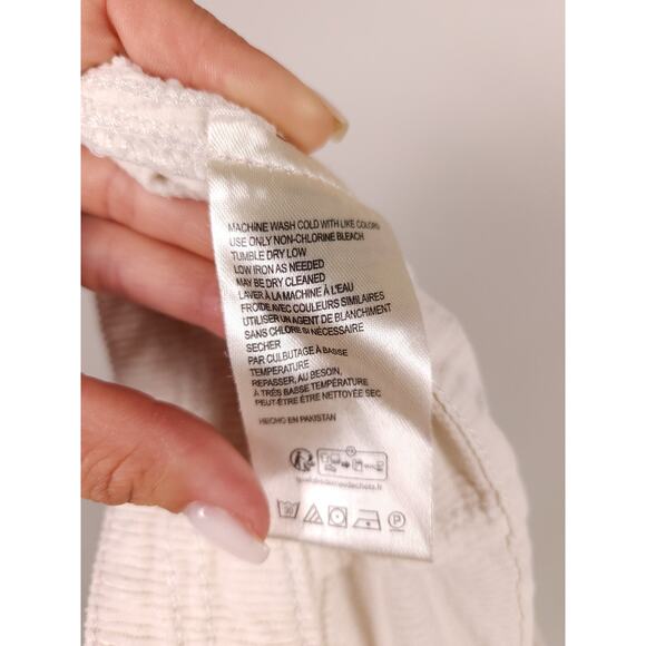 Pilcro by Anthropologie Corduroy Utility Pants Size 31 Ivory Cream Straight Leg - Picture 13 of 16